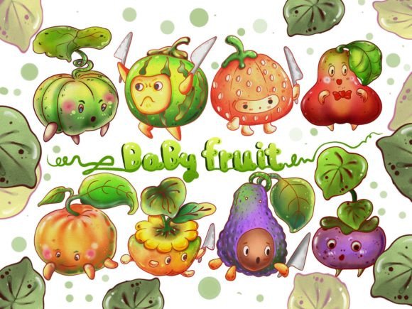 Baby Fruit Watercolor Clipart Illustrations Review