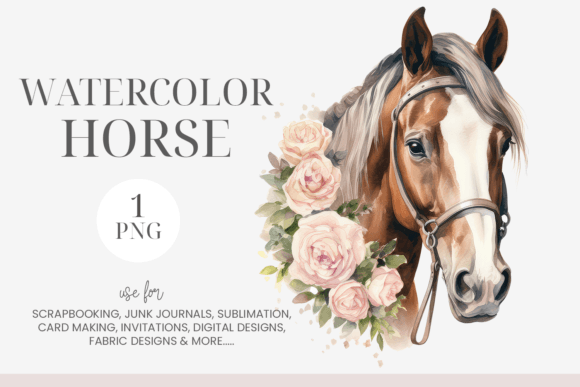 Beautiful Watercolor Horse: Illustrations for Branding