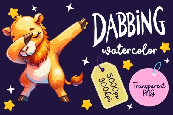 Cute Dabbing Camel Illustrations for Digital Products