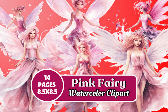 Pink Fairy Watercolor Clipart: Editorial Illustrations Review