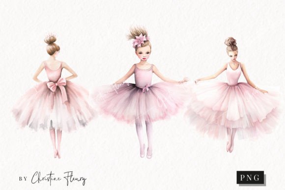 Watercolor Ballerinas Clipart Ballet: A Stitch Test